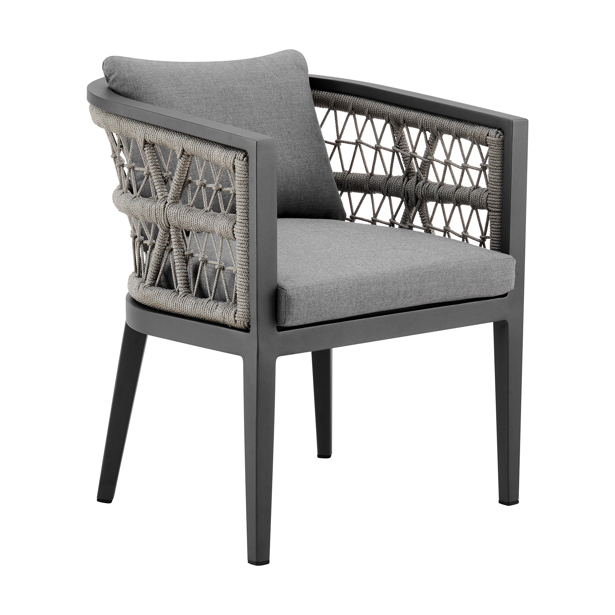 Zella - Outdoor Patio Dining Chair (Set of 2) - Light Gray / Earl Gray - Premium Chair Sets from Armen Living - Just $1675! Shop now at brett interiors