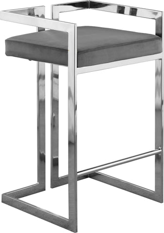 Ezra - Stool with Chrome Legs (Set of 2) - Premium Stool Sets from Meridian Furniture - Just $775! Shop now at brett interiors