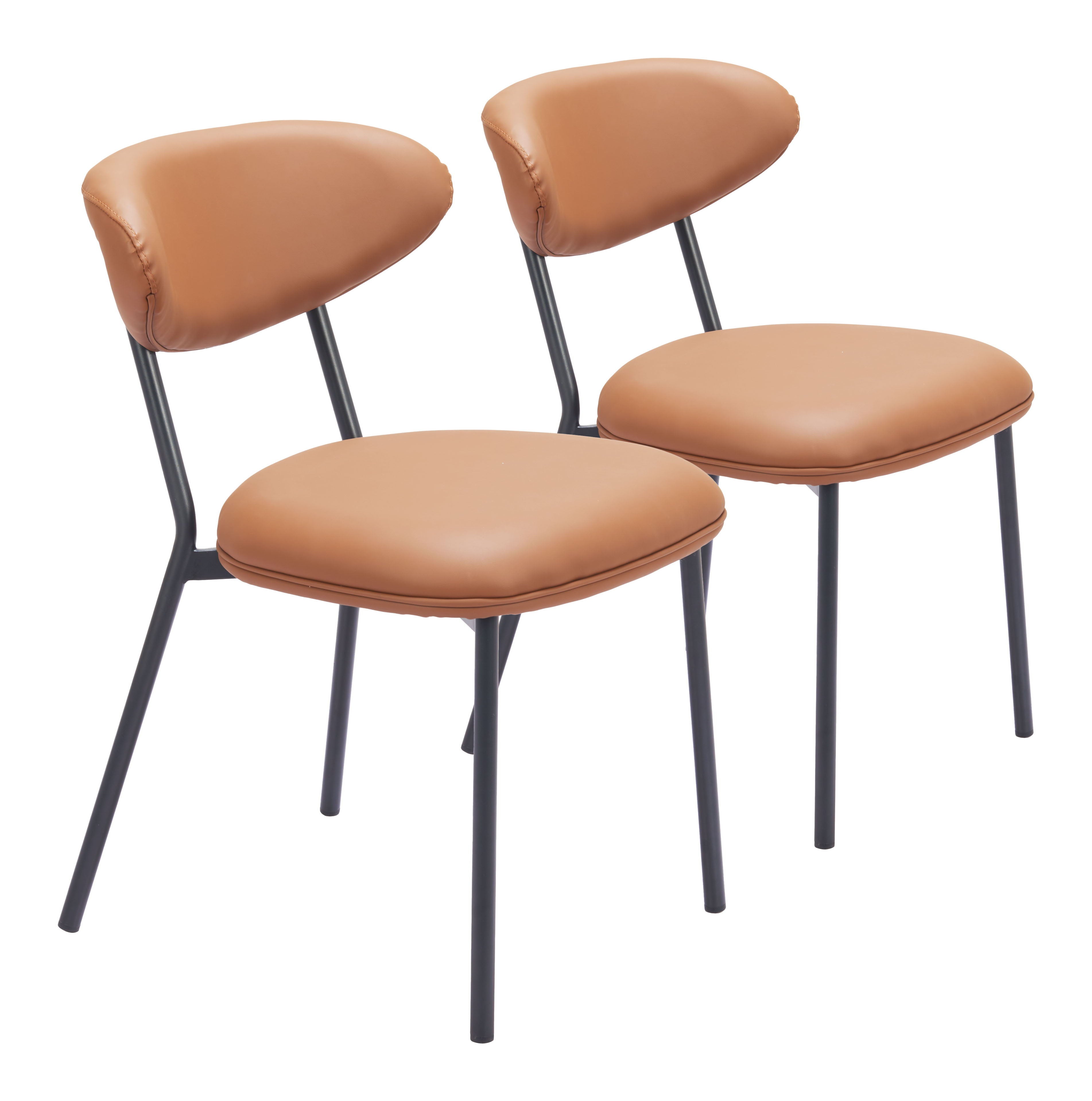 Rorun - Dining Chair (Set of 2) - Brown - Premium Stool Sets from Zuo Modern - Just $1400! Shop now at brett interiors