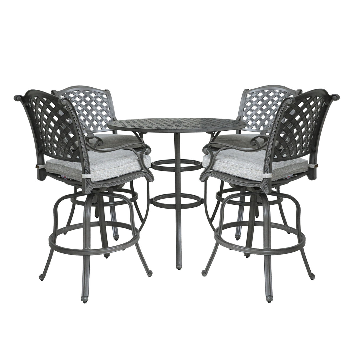 Outdoor 5 Piece Aluminum Bar Set - Golden Gauze - Premium 5 Piece Outdoor Sets from Gather Craft - Just $2890! Shop now at brett interiors