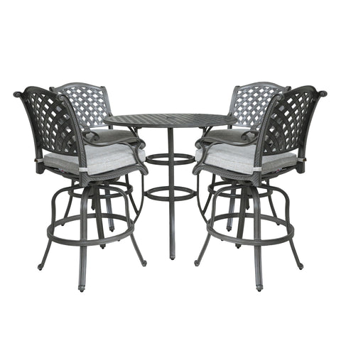 Outdoor 5 Piece Aluminum Bar Set - Golden Gauze - Premium 5 Piece Outdoor Sets from Gather Craft - Just $2890! Shop now at brett interiors