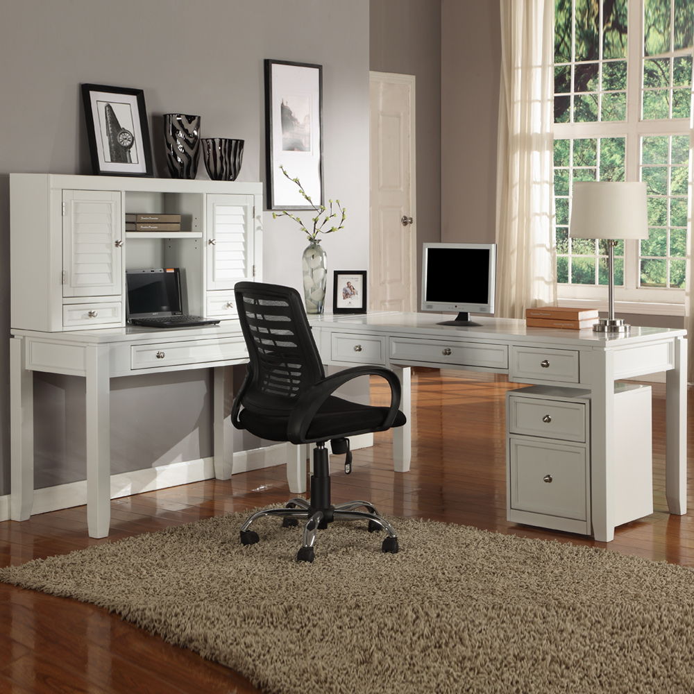 Boca - Desk With Hutch - Cottage White - Premium Writing Desks from Parker House - Just $822.50! Shop now at brett interiors