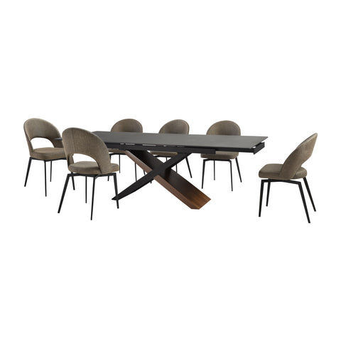 Milena Lucia - Extendable Dining Set - Premium 5 Piece Dining Room Sets from Armen Living - Just $3870! Shop now at brett interiors