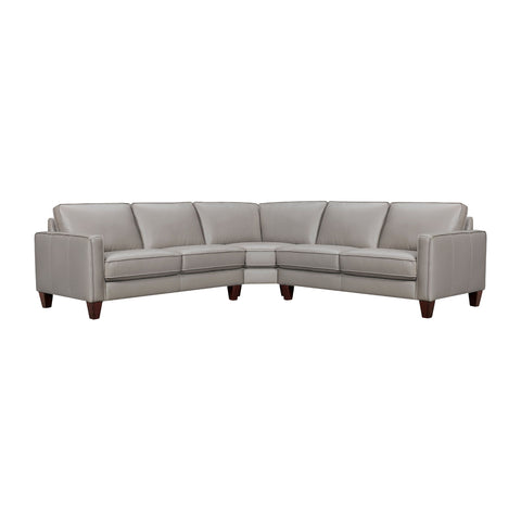 Summit - 3 Piece Leather Sectional Sofa - Premium Stationary Sectionals from Armen Living - Just $6207.50! Shop now at brett interiors