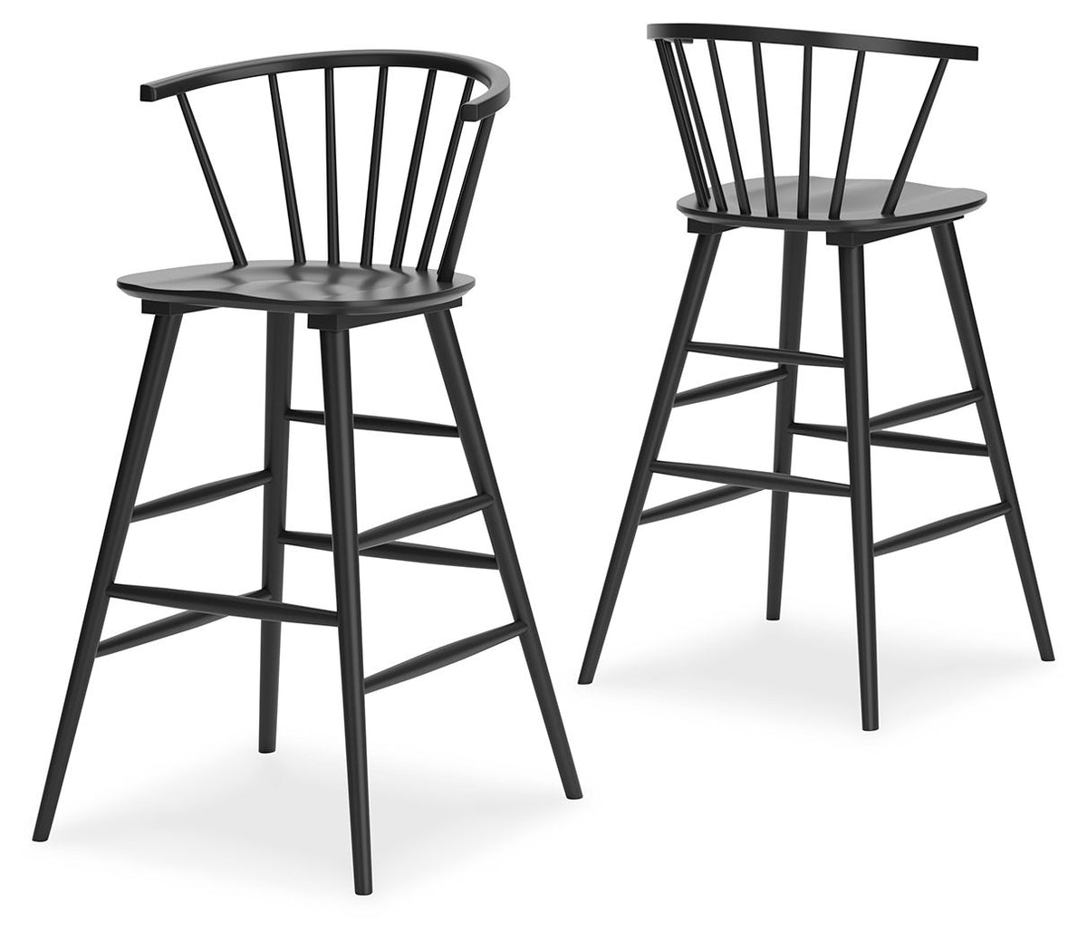 Otaska - Black - Tall Barstool (Set of 2) - Premium Stool Sets from Signature Design by Ashley® - Just $427.35! Shop now at brett interiors