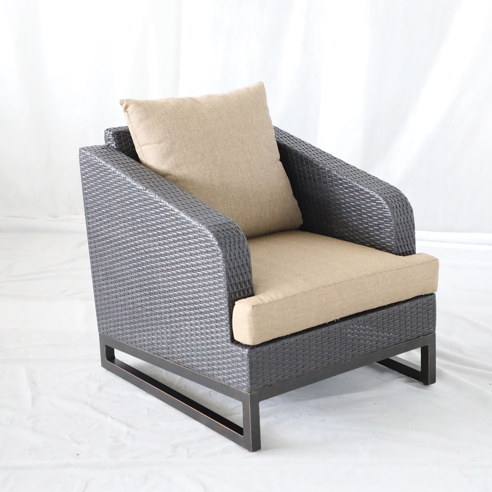 Comal - Outdoor Furniture, Wicker Chairs With Cushions (Set of 2) - Beige / Chocolate - Premium Chair Sets from Gather Craft - Just $1606! Shop now at brett interiors