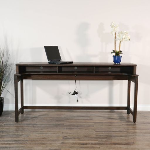 Homestead - Console Table With Usb Power Pack - Dark Brown - Premium Console Tables from Sunny Designs - Just $700! Shop now at brett interiors