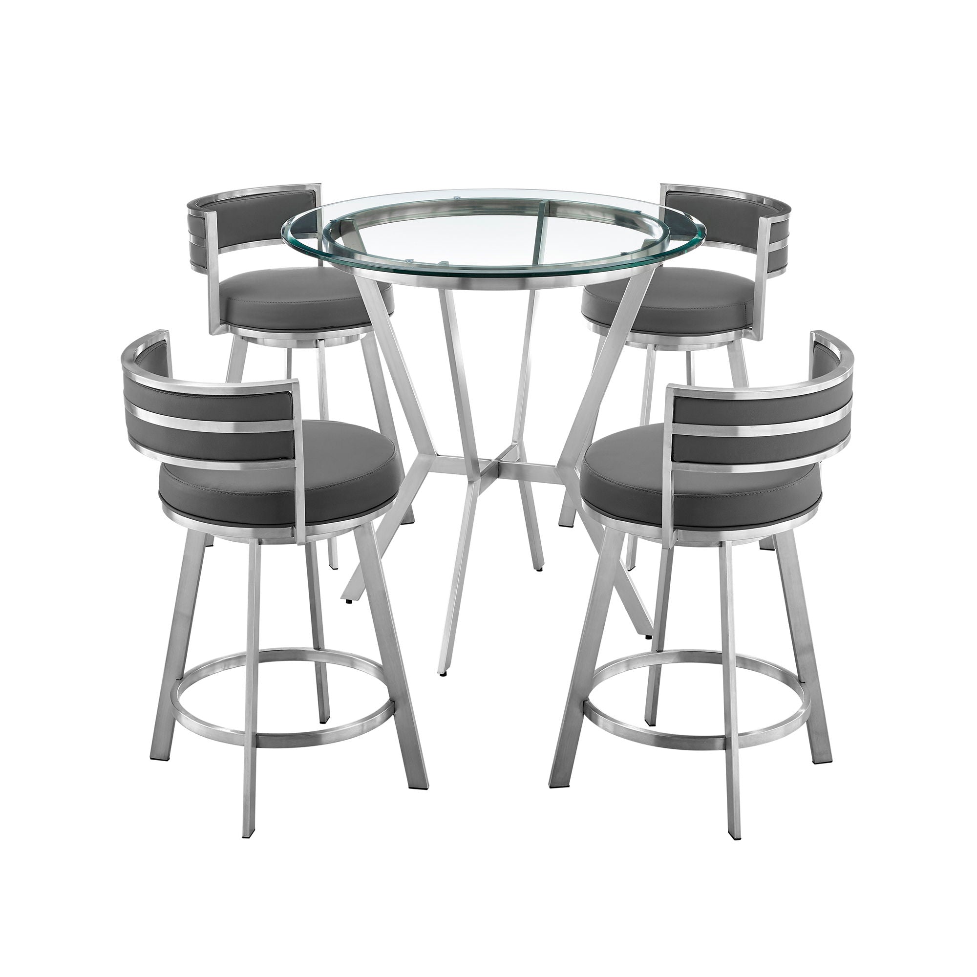 Naomi And Roman - Counter Height Dining Set - Premium 3 Piece Dining Room Sets from Armen Living - Just $1812.50! Shop now at brett interiors