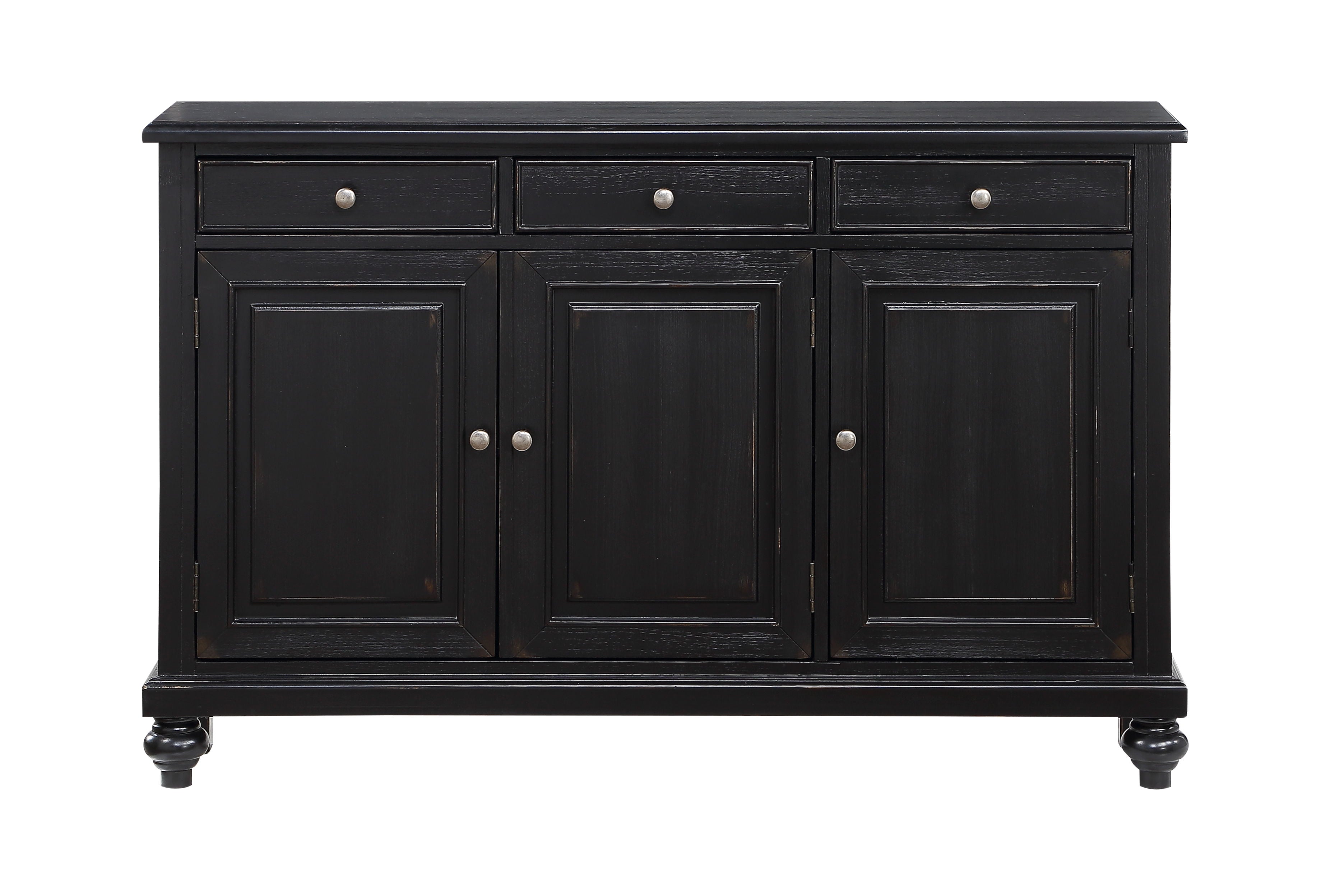 Vincent - Three Door Three Drawer Credenza - Raven Black Rub - Premium Credenzas from Coast2Coast Home - Just $2640! Shop now at brett interiors