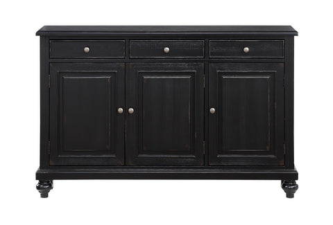 Vincent - Three Door Three Drawer Credenza - Raven Black Rub - Premium Credenzas from Coast2Coast Home - Just $2640! Shop now at brett interiors