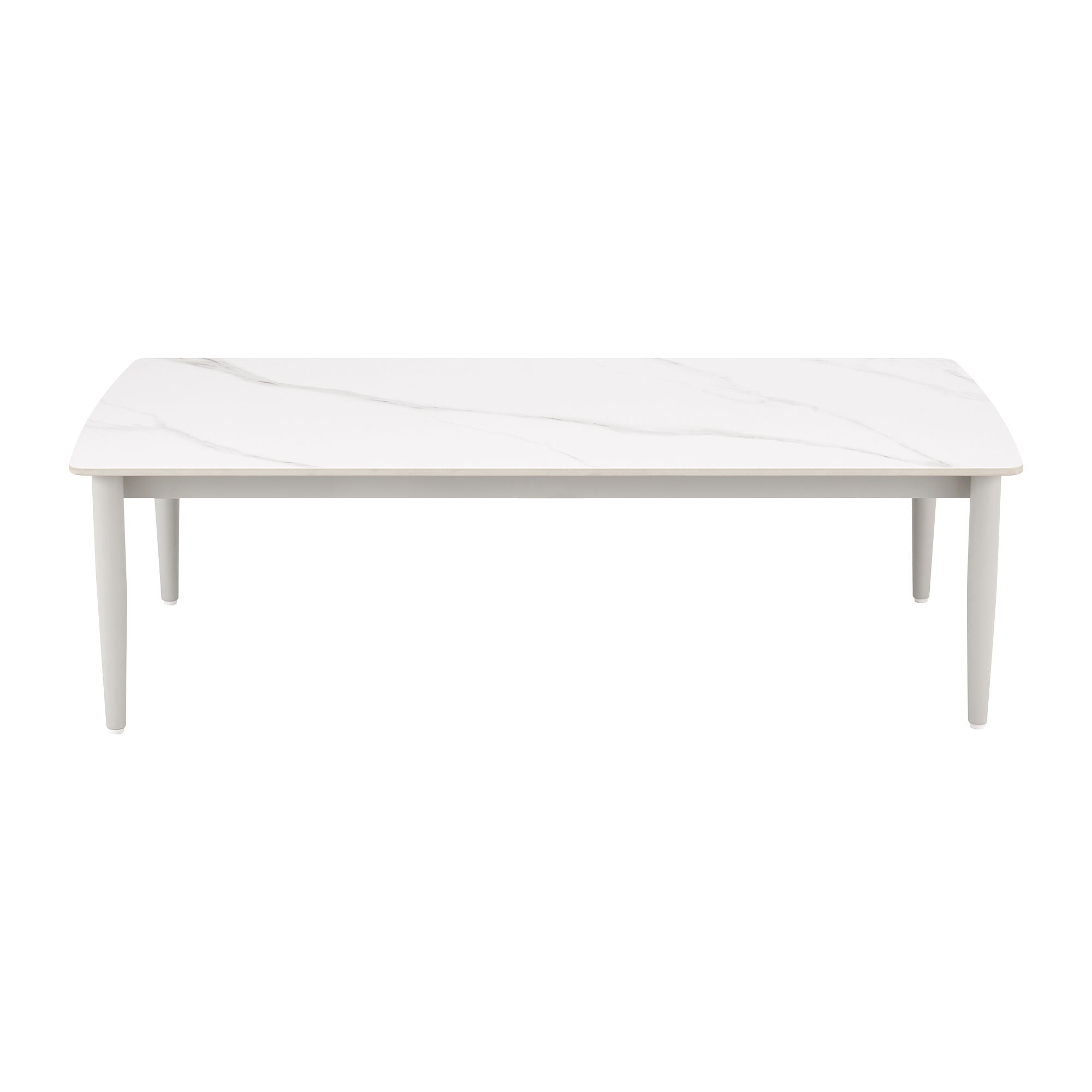 Rhodes - Outdoor Patio Rectangular Coffee Table - Light Gray - Premium Coffee Tables from Armen Living - Just $600! Shop now at brett interiors