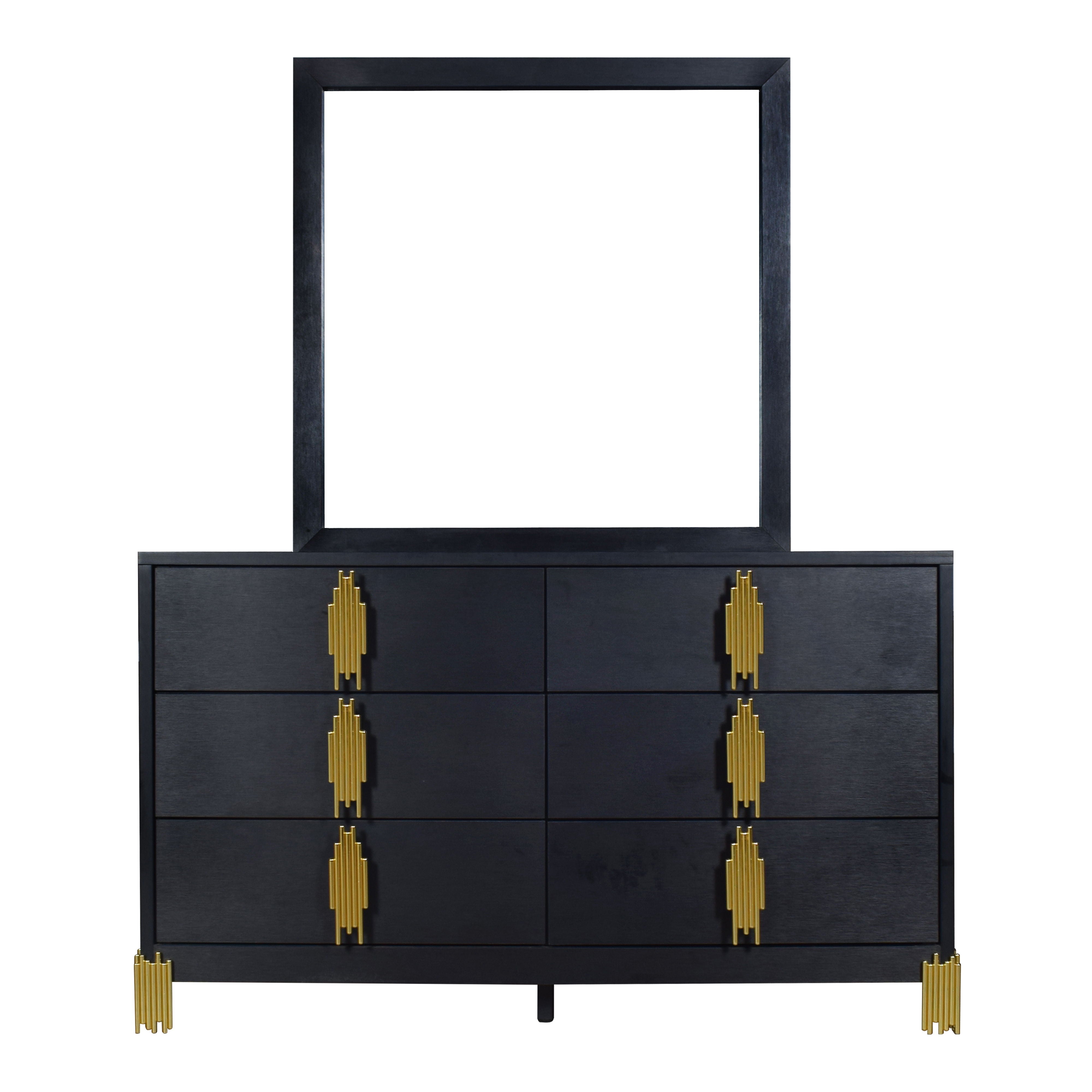 Empire - Dresser & Mirror - Black - Premium Dresser & Mirror from New Classic - Just $625! Shop now at brett interiors