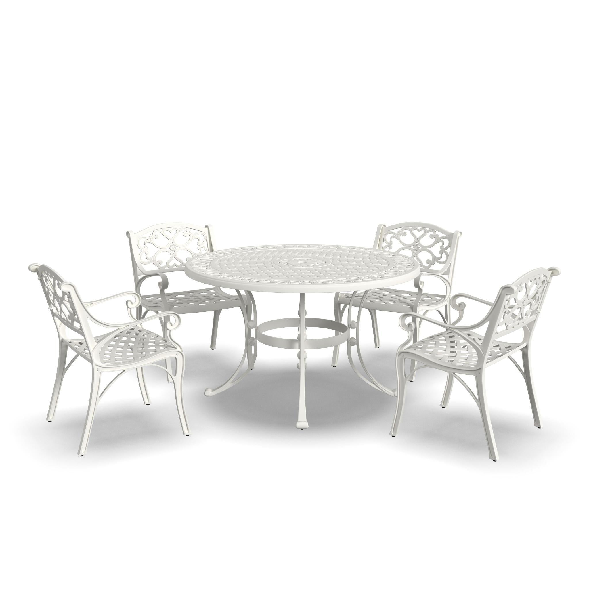 Sanibel - 48" Metal Outdoor Dining Set - Premium 5 Piece Outdoor Sets from Homestyles - Just $2752.48! Shop now at brett interiors