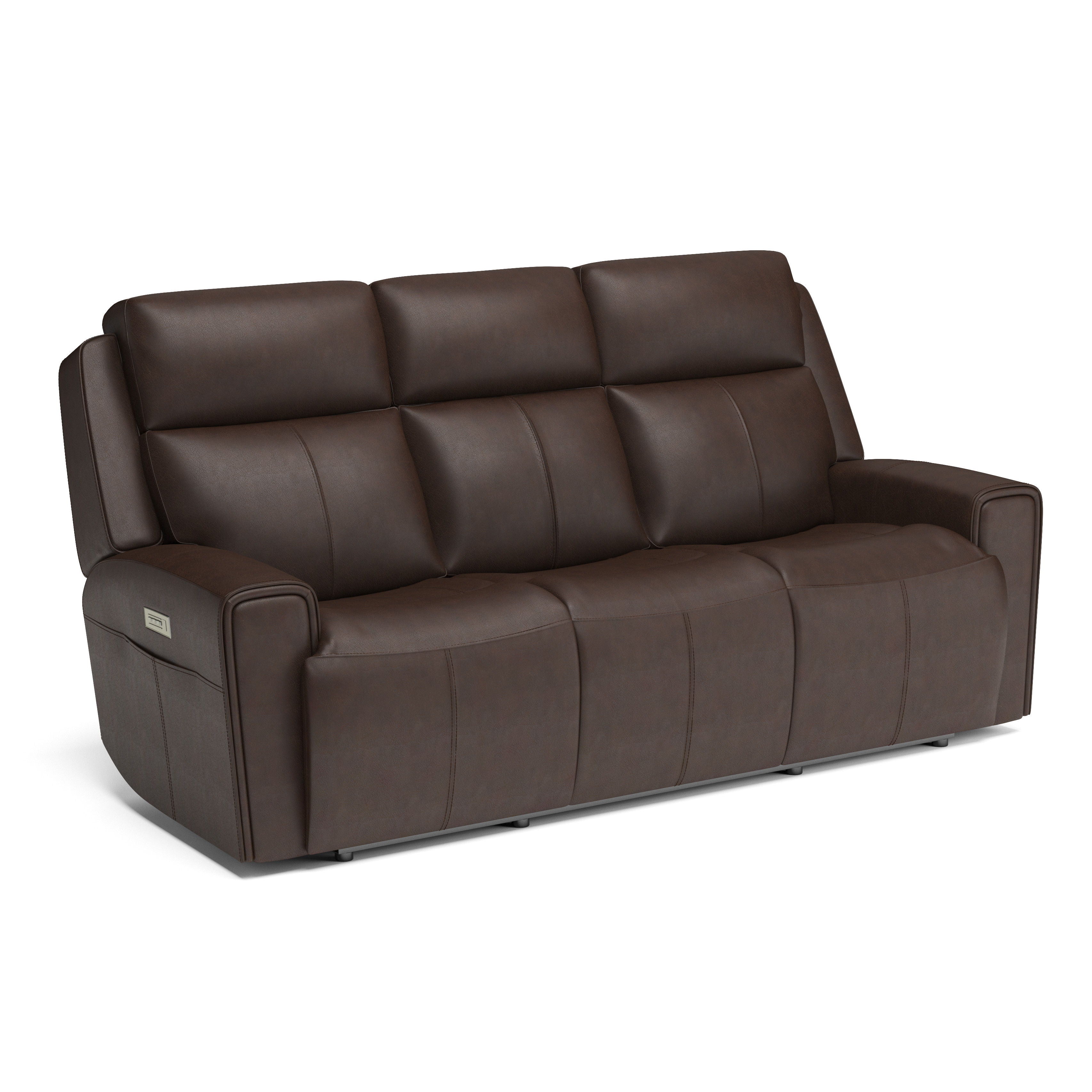 Barnett - Power Reclining Sofa with Power Headrests & Lumbar - Premium Reclining Sofas from Flexsteel - Just $3687.50! Shop now at brett interiors