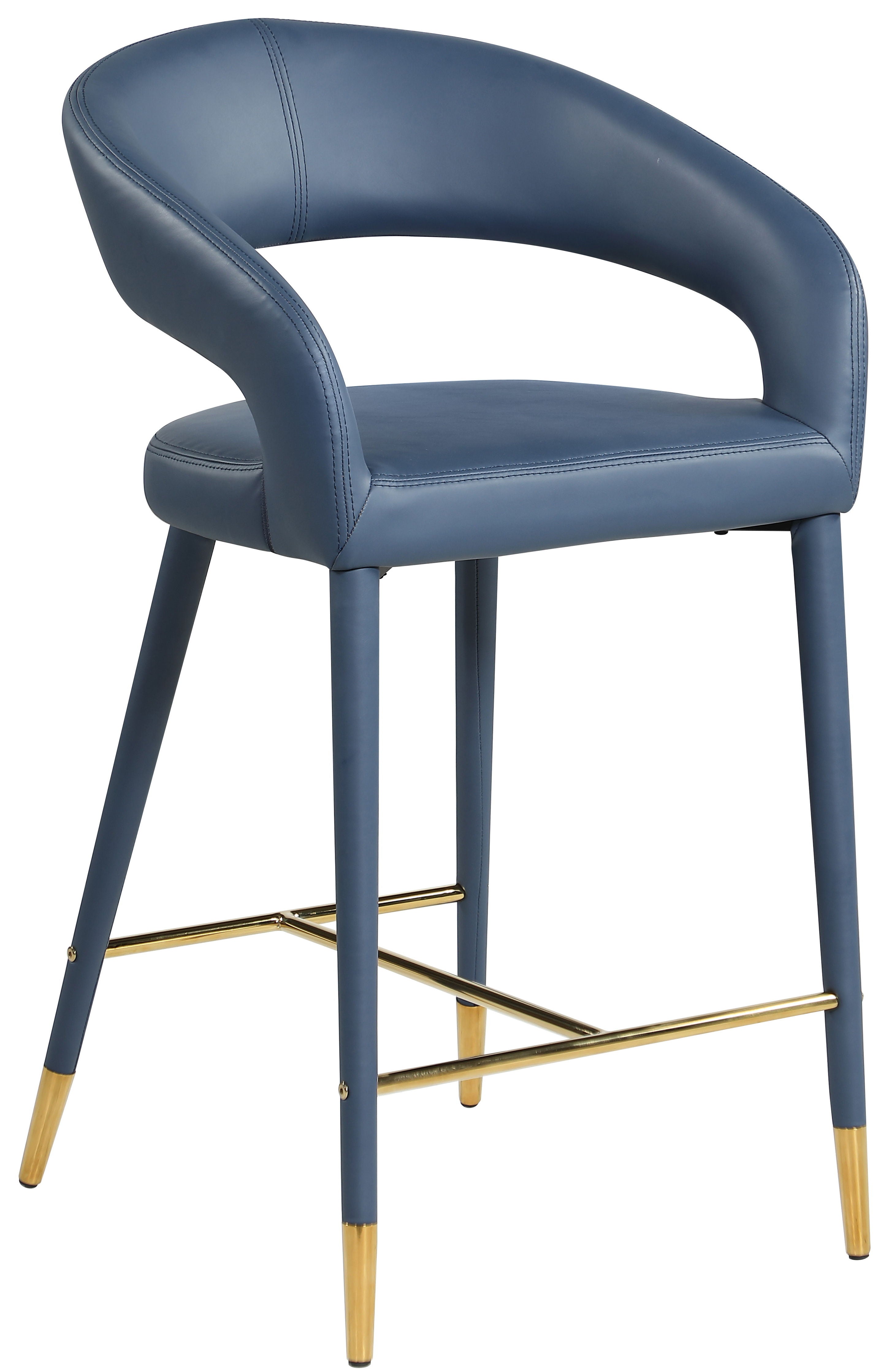 Destiny - Stool - Navy - Premium Adjustable Height from Meridian Furniture - Just $525! Shop now at brett interiors