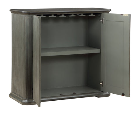 Topanas - Two Door Bar Cabinet - Gray / Brown - Premium Wine Cabinets from Coast2Coast Home - Just $2887.50! Shop now at brett interiors