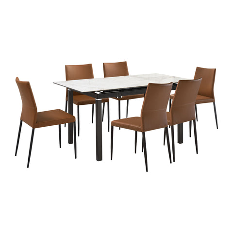 Giana Kash - Extendable Dining Set - Premium 5 Piece Dining Room Sets from Armen Living - Just $2187.50! Shop now at brett interiors