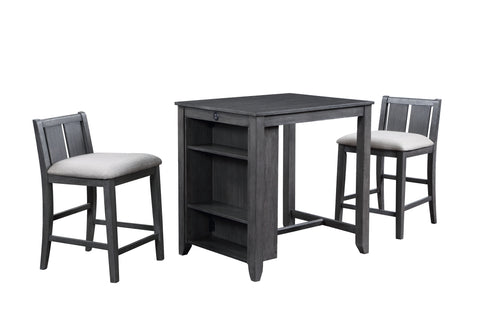 Heston - Storage Counter Table Set - Premium 3 Piece Dining Room Sets from New Classic - Just $472.50! Shop now at brett interiors