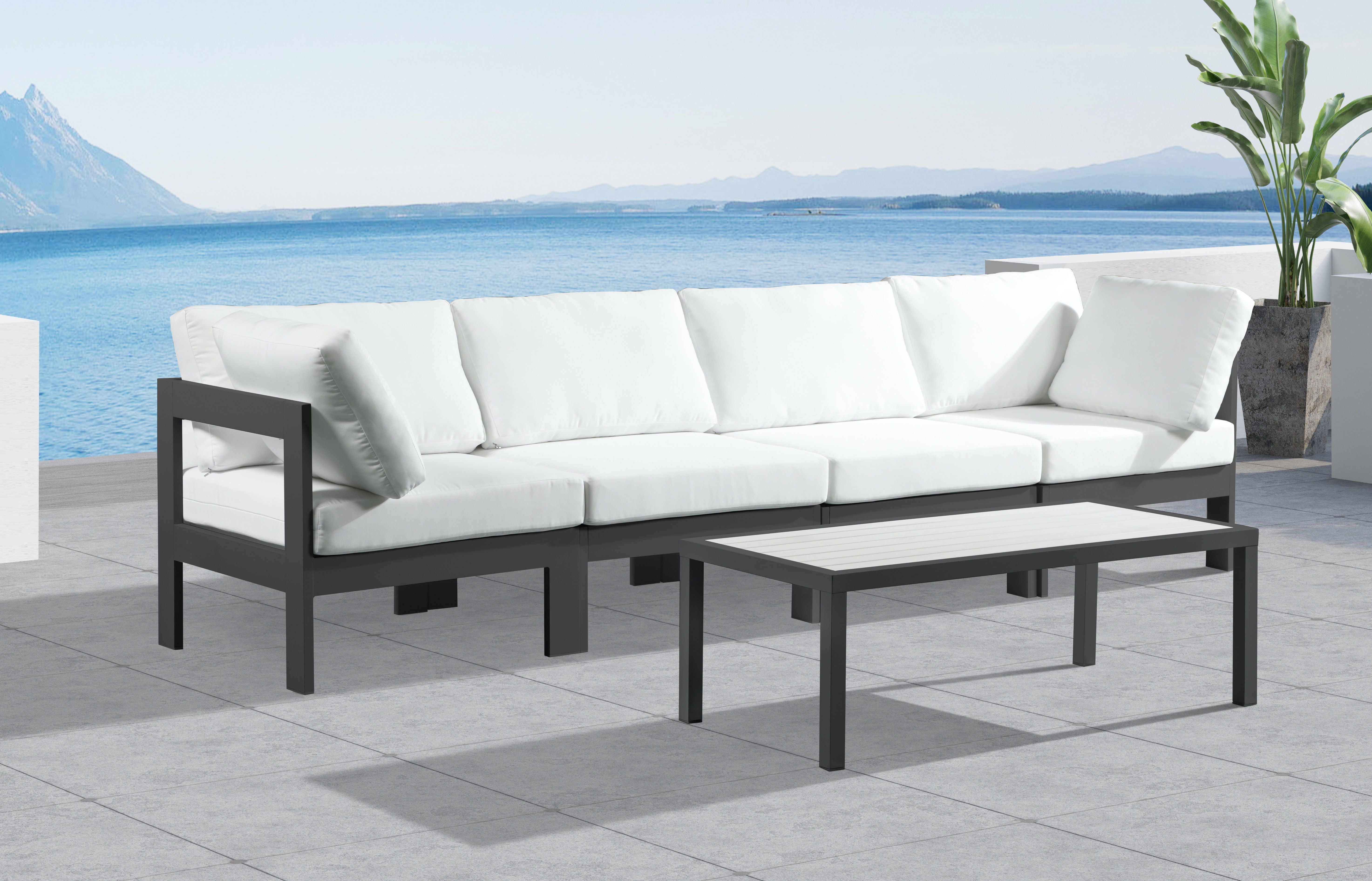 Nizuc - Outdoor Patio Modular Sofa - Metal - Premium Sofas from Meridian Furniture - Just $3650! Shop now at brett interiors