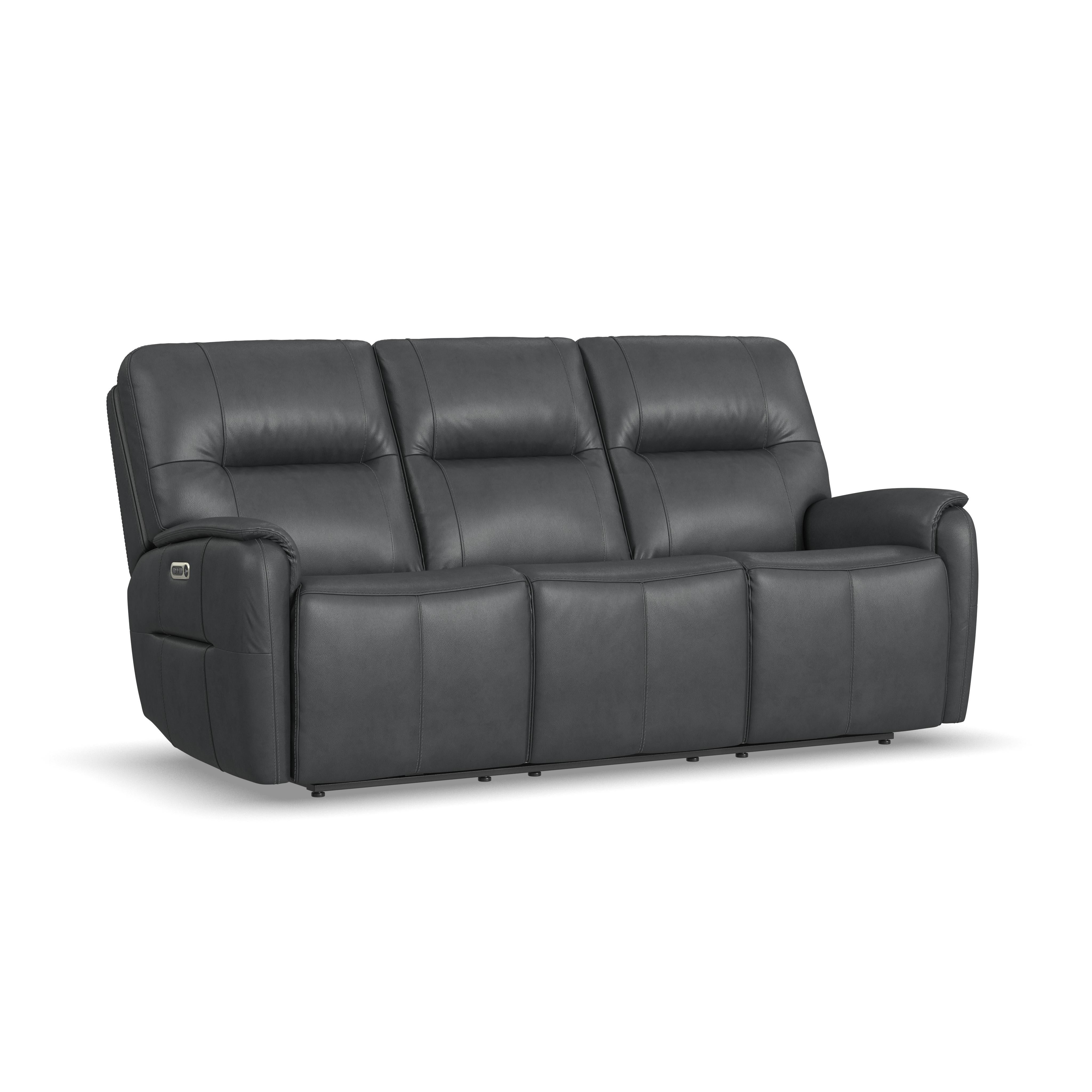 Wilson - Power Reclining Sofa With Power Headrests - Dark Brown - Premium Reclining Sofas from Flexsteel - Just $3187.50! Shop now at brett interiors