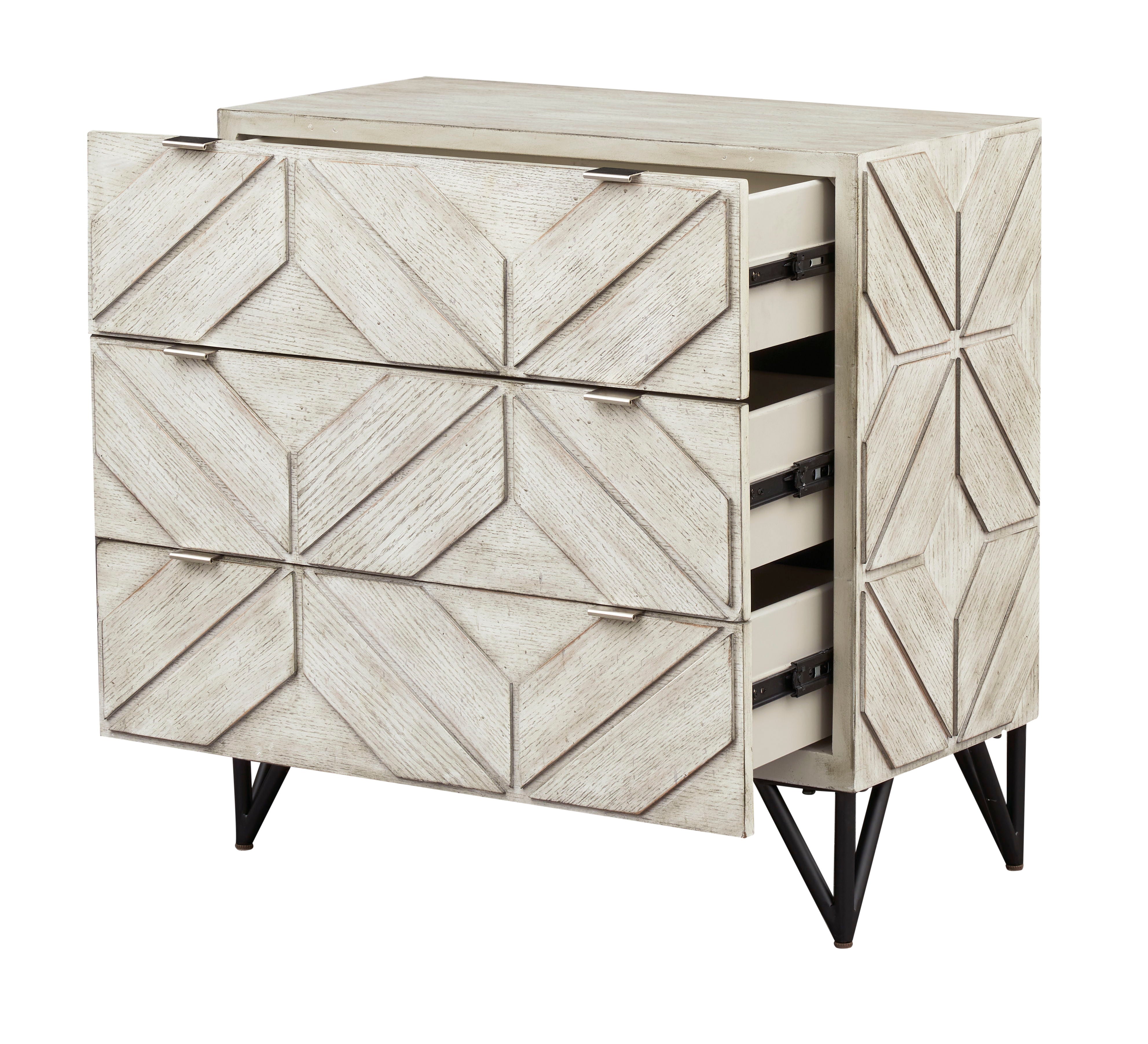 Kimmie - Three Drawer Chest - Braxton White - Premium Accent Chests from Coast2Coast Home - Just $2475! Shop now at brett interiors