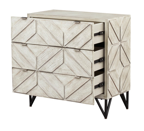 Kimmie - Three Drawer Chest - Braxton White - Premium Accent Chests from Coast2Coast Home - Just $2475! Shop now at brett interiors