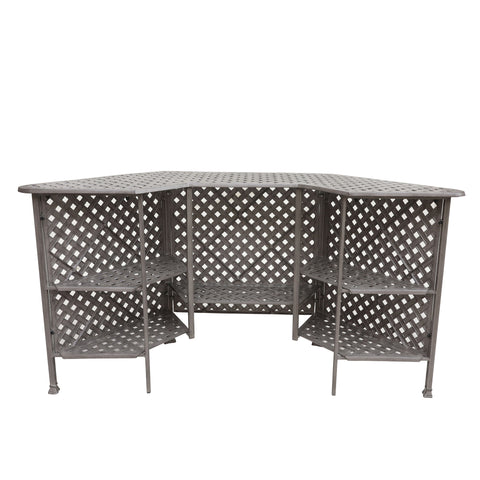 Cast Alumnim Weave Pattern Party Bar Table A - Gray - Premium Bar Tables from Gather Craft - Just $2137! Shop now at brett interiors