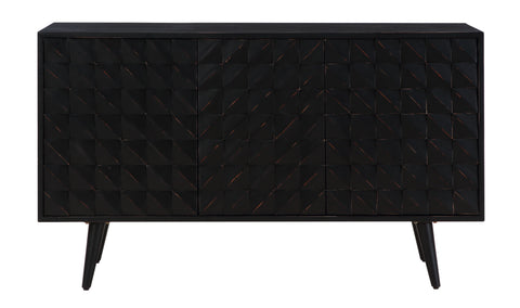 Meeko - Three Door Credenza - Black Rub - Premium Credenzas from Coast2Coast Home - Just $3960! Shop now at brett interiors