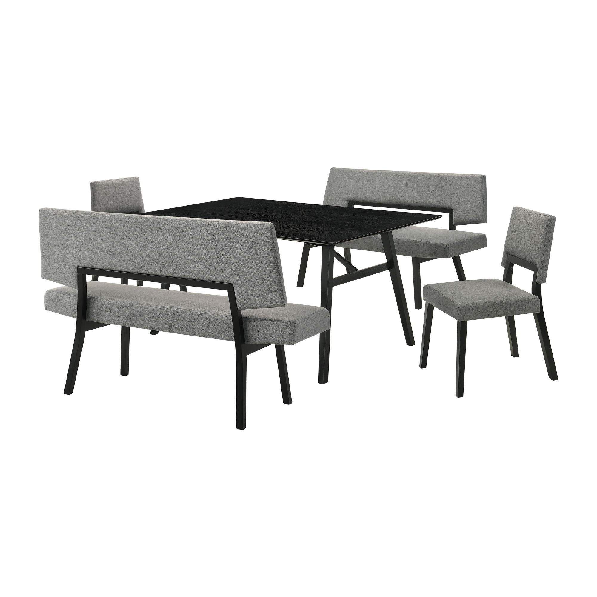 Channell - Black Wood Dining Table Set - Premium 5 Piece Dining Room Sets from Armen Living - Just $1082.50! Shop now at brett interiors