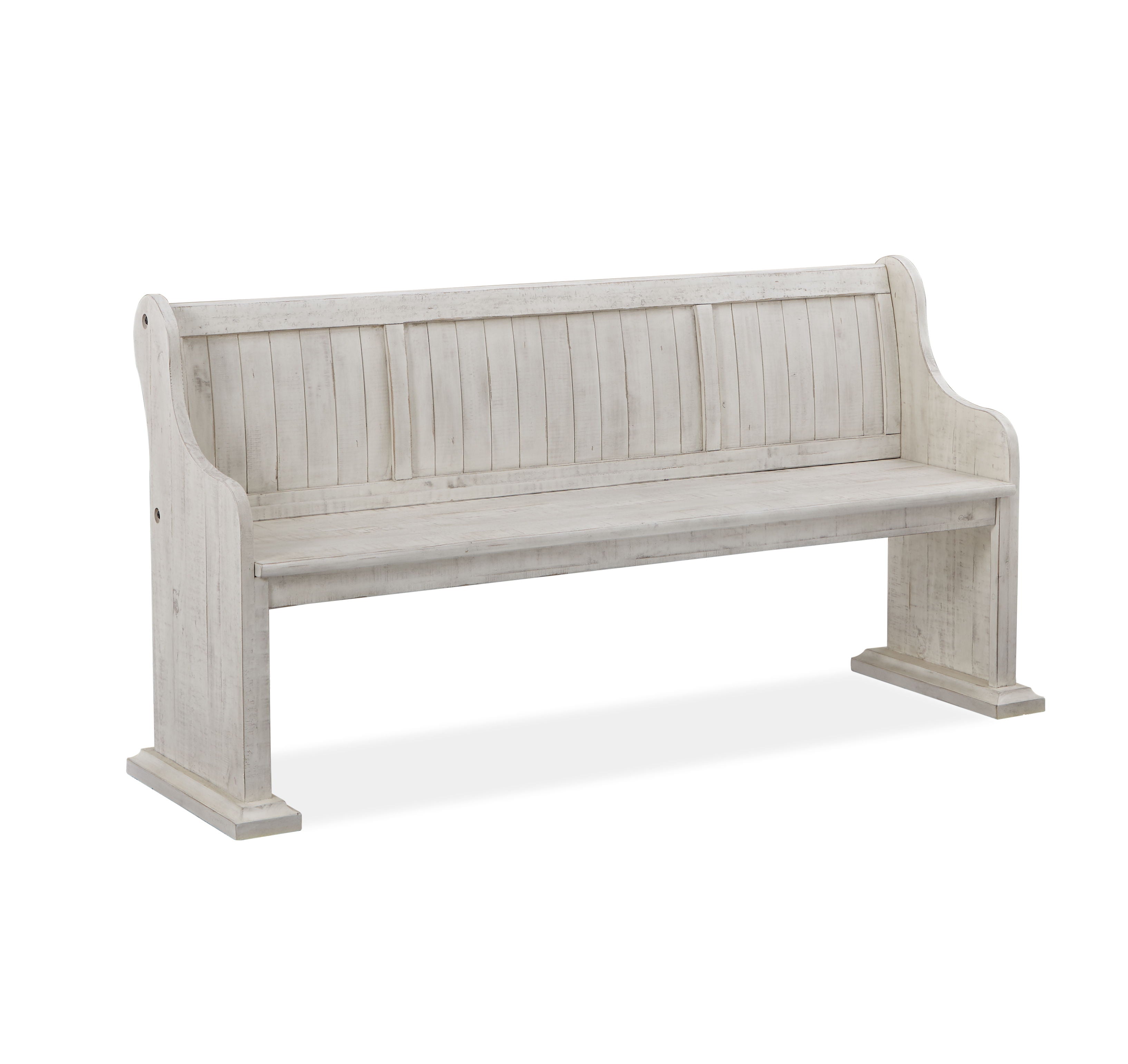 Bronwyn - Bench With Back - Alabaster - Premium Dining Benches from Magnussen Furniture - Just $725! Shop now at brett interiors