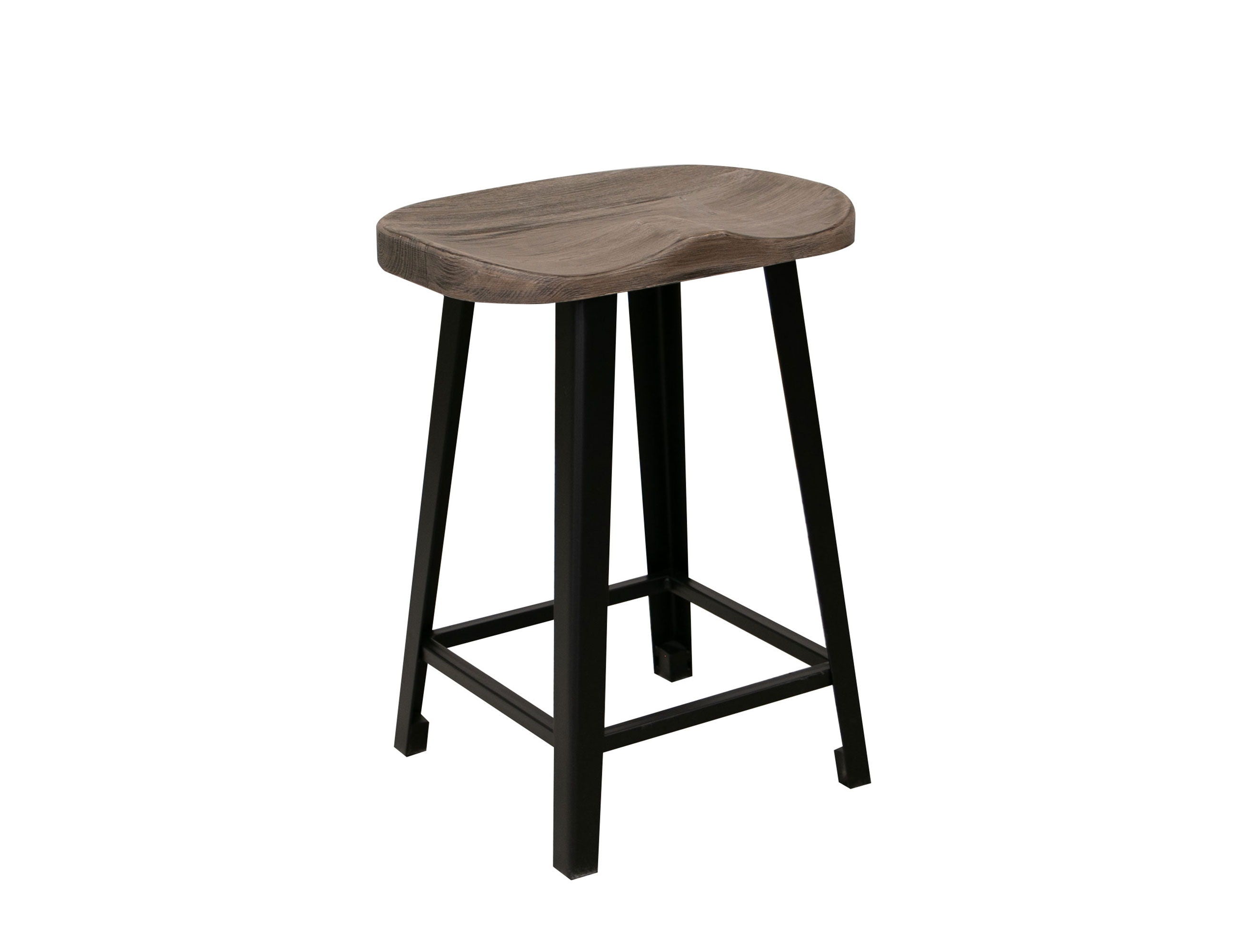 Blacksmith - 24" Stool - Truffle Brown / Oil Black - Premium Counter Height (24"-27") from International Furniture Direct - Just $212.50! Shop now at brett interiors