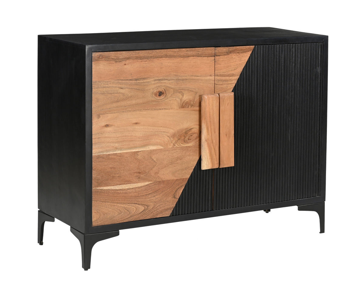 Methone - Two Door Cabinet - Natural / Black - Premium Accent Cabinets from Coast2Coast Home - Just $2475! Shop now at brett interiors