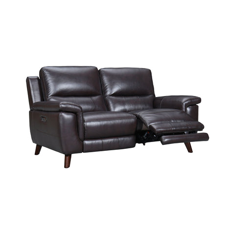 Lizette - Leather Power Recliner Loveseat With USB - Brown - Premium Reclining Loveseats from Armen Living - Just $3085! Shop now at brett interiors