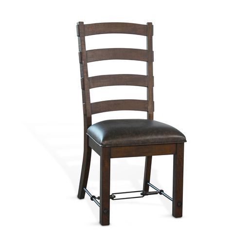 Homestead - Ladderback Chair With Cushion Seat - Dark Brown / Black - Premium Side Chairs from Sunny Designs - Just $251! Shop now at brett interiors