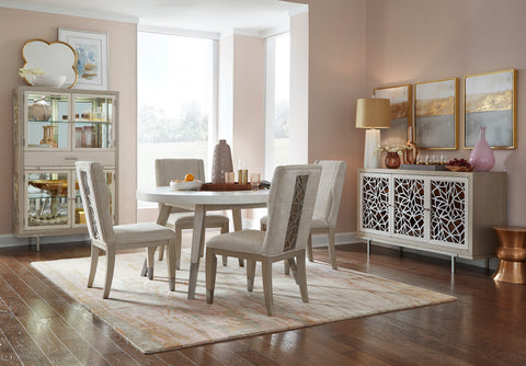 Lenox - Round Dining Table - Warm Silver - Premium Dining Tables from Magnussen Furniture - Just $922.50! Shop now at brett interiors