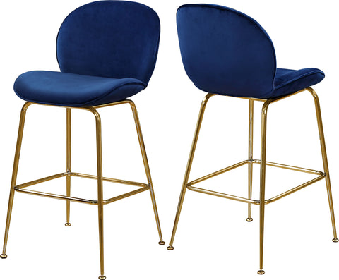 Paris - Stool with Gold Legs (Set of 2) - Premium Stool Sets from Meridian Furniture - Just $650! Shop now at brett interiors