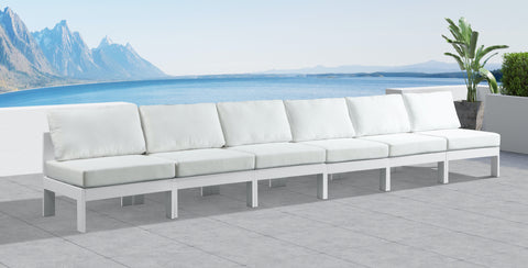 Nizuc - Outdoor Patio Modular Sofa Armless - White - Metal - Premium Sofas from Meridian Furniture - Just $5175! Shop now at brett interiors