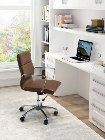 Ithaca - Office Chair - Vintage Brown - Premium Swivel Chairs from Zuo Modern - Just $1175! Shop now at brett interiors