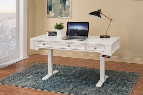 Boca - Power Lift Desk - Cottage White - Premium Lift Top Desks from Parker House - Just $1397.50! Shop now at brett interiors