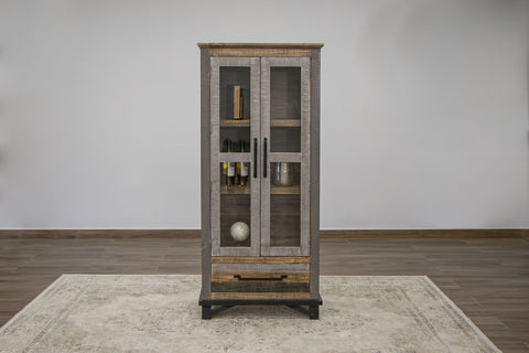 Loft Brown - Cabinet - Two Tone Gray / Brown - Premium Accent Cabinets from International Furniture Direct - Just $1150! Shop now at brett interiors