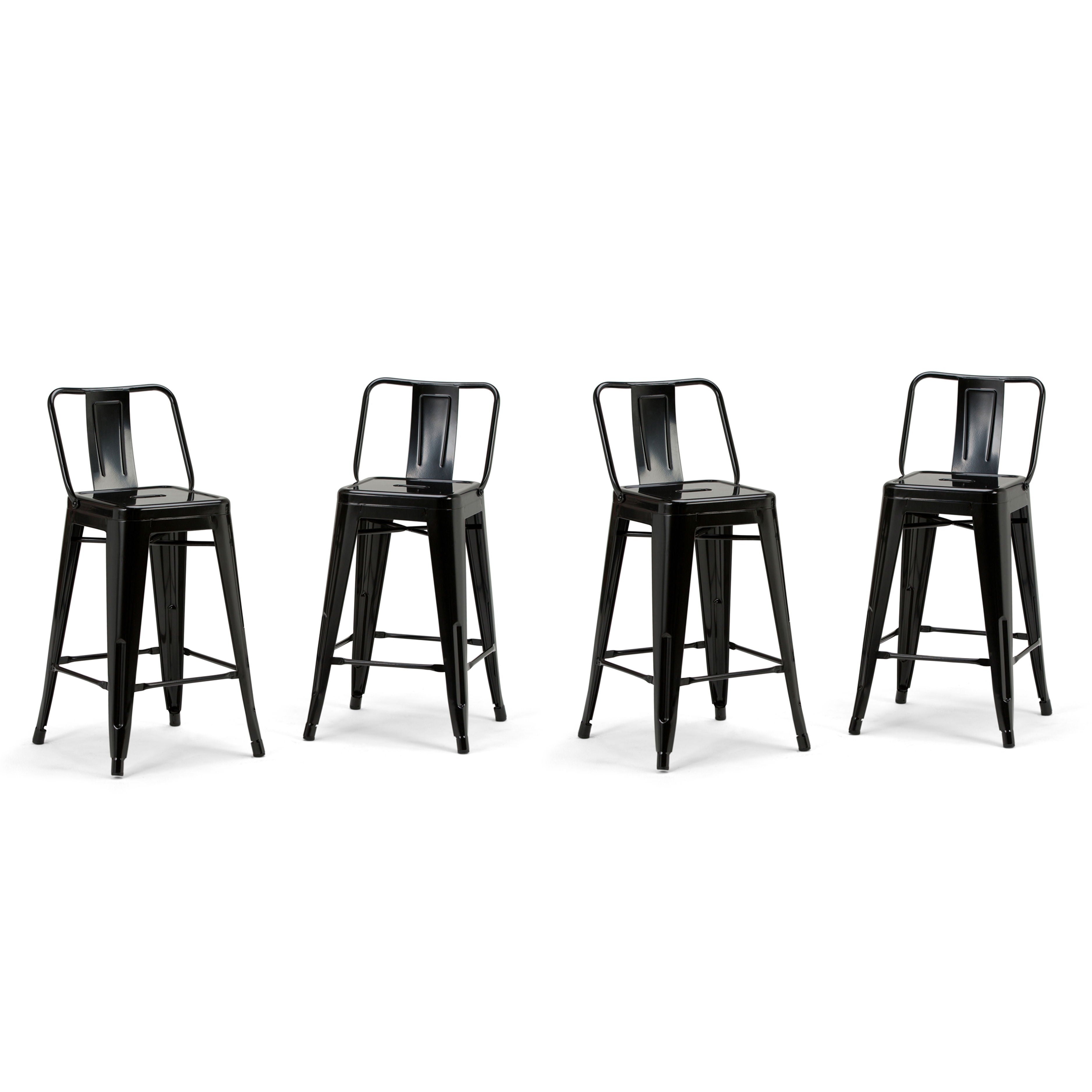 Rayne - 24" Metal Counter Height Stool (Set of 4) - Premium Stool Sets from Simpli Home - Just $254! Shop now at brett interiors