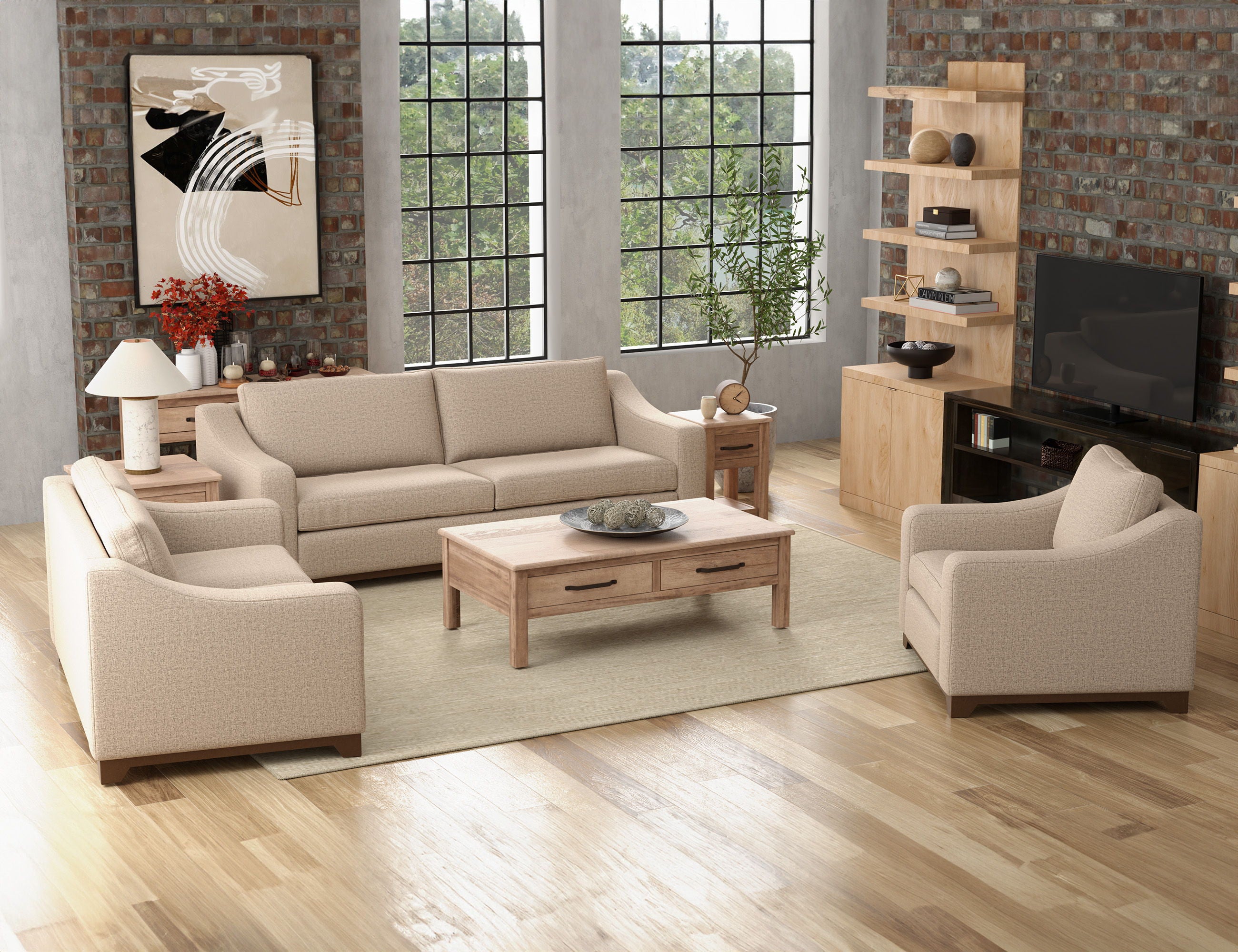 Natural Parota - Loveseat - Capuccino Brown - Premium Stationary Loveseats from International Furniture Direct - Just $1497.50! Shop now at brett interiors