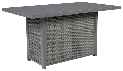 Palazzo - Gray - Rect Bar Table W/Fire Pit - Premium Bar Tables from Signature Design by Ashley® - Just $2048.45! Shop now at brett interiors