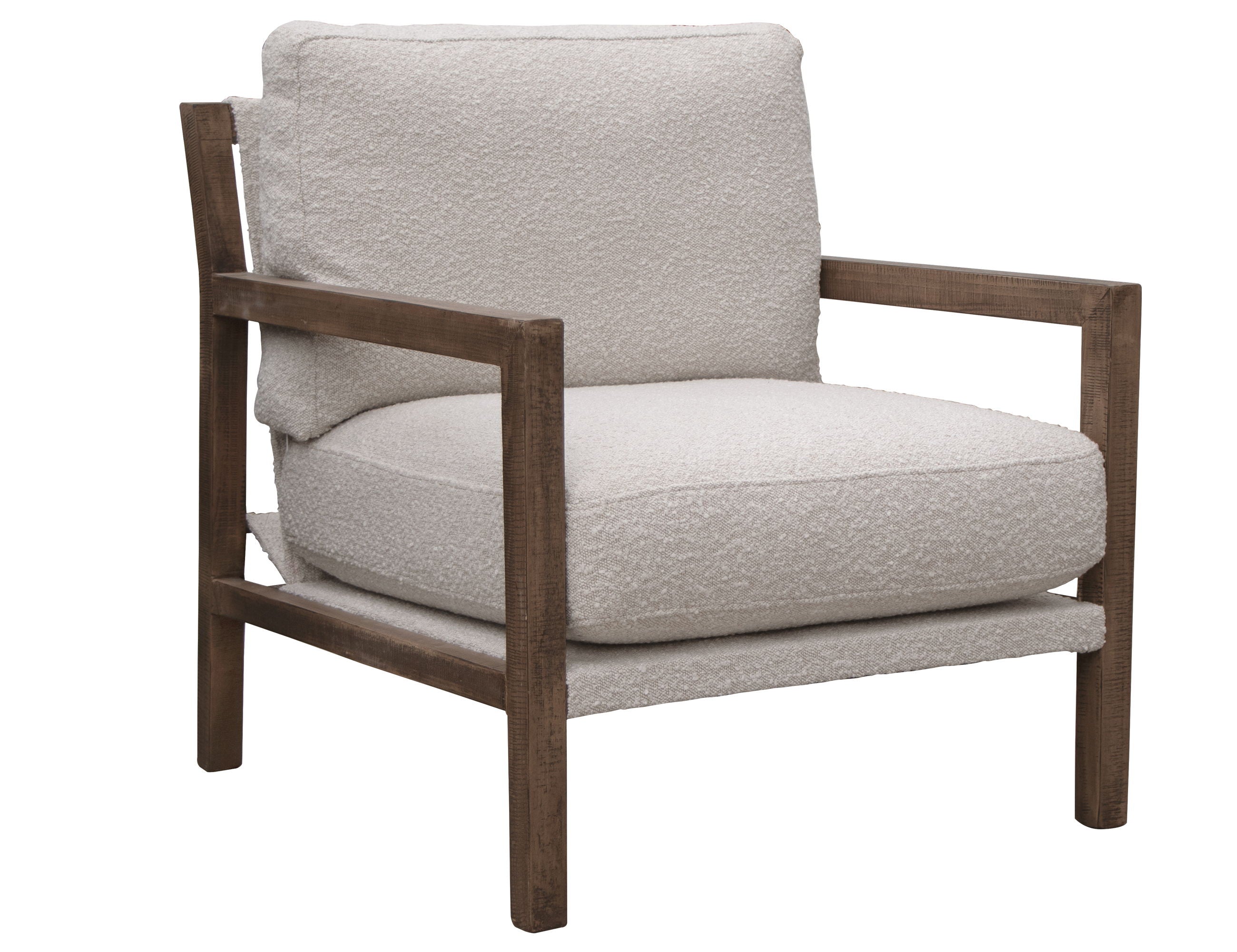 Milan - Fabric Arm Chair - Light Cream - Premium Arm Chairs from International Furniture Direct - Just $722.50! Shop now at brett interiors