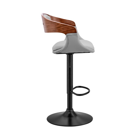 Benson - Adjustable Bar Stool - Walnut Wood - Premium Adjustable Height from Armen Living - Just $225! Shop now at brett interiors