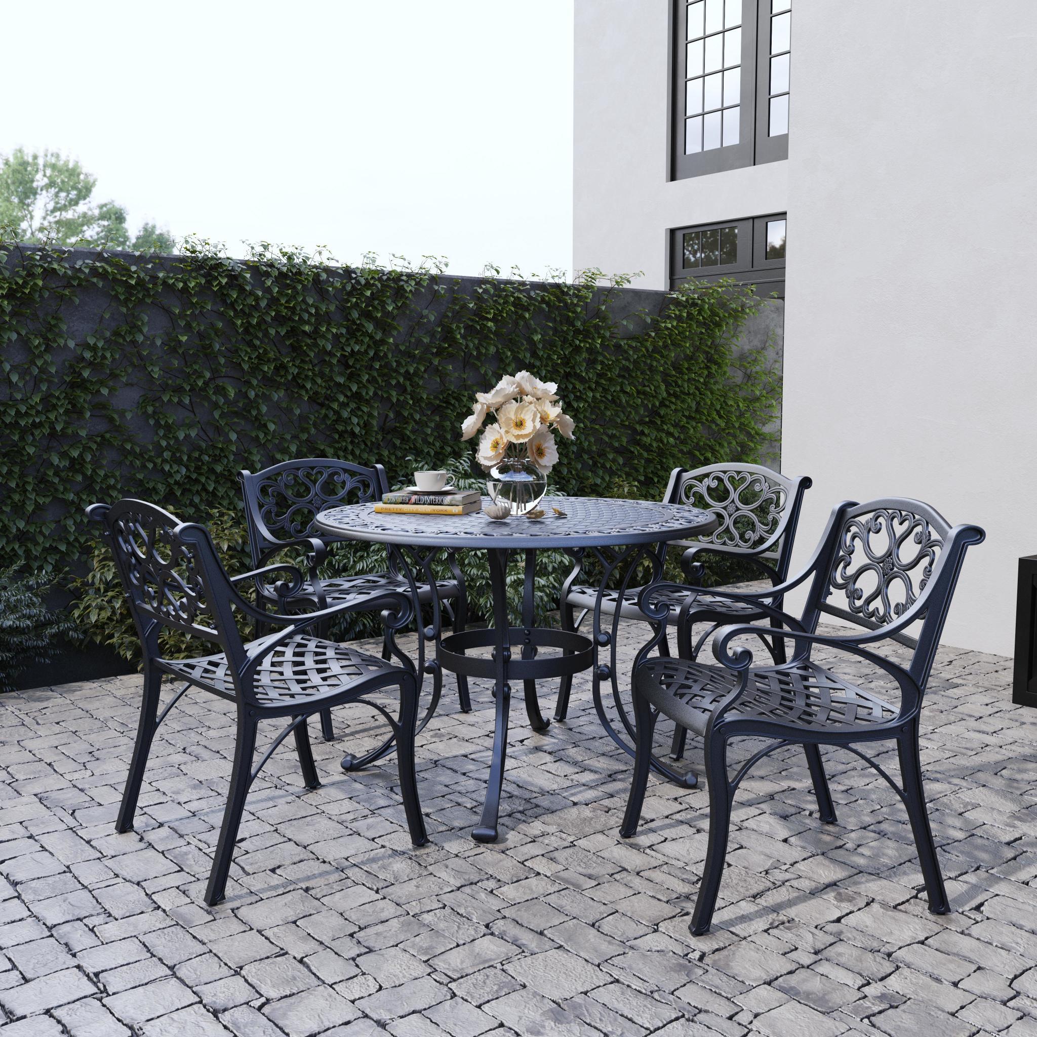 Sanibel - 42" Metal Outdoor Dining Set - Premium 5 Piece Outdoor Sets from Homestyles - Just $2562.48! Shop now at brett interiors