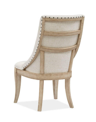 Harlow - Dining Arm Chair With Upholstered Seat & Back (Set of 2) - Weathered Bisque - Premium Chair Sets from Magnussen Furniture - Just $790! Shop now at brett interiors