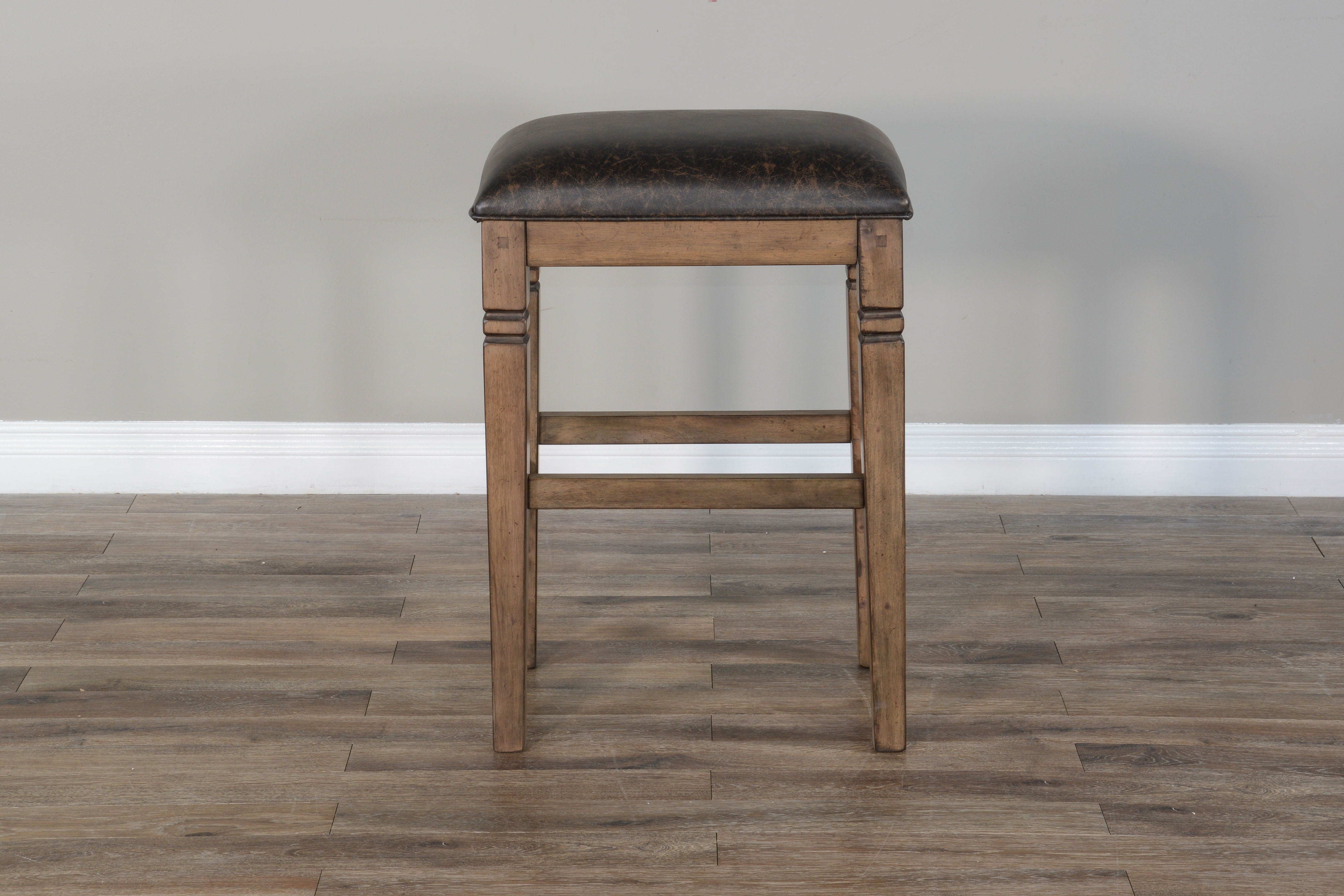 Doe Valley - Backless Stool With Cushion Seat - Brown / Black - Premium Bar Height (28"-30") from Sunny Designs - Just $150! Shop now at brett interiors