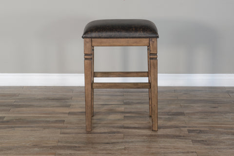 Doe Valley - Backless Stool With Cushion Seat - Brown / Black - Premium Bar Height (28"-30") from Sunny Designs - Just $150! Shop now at brett interiors