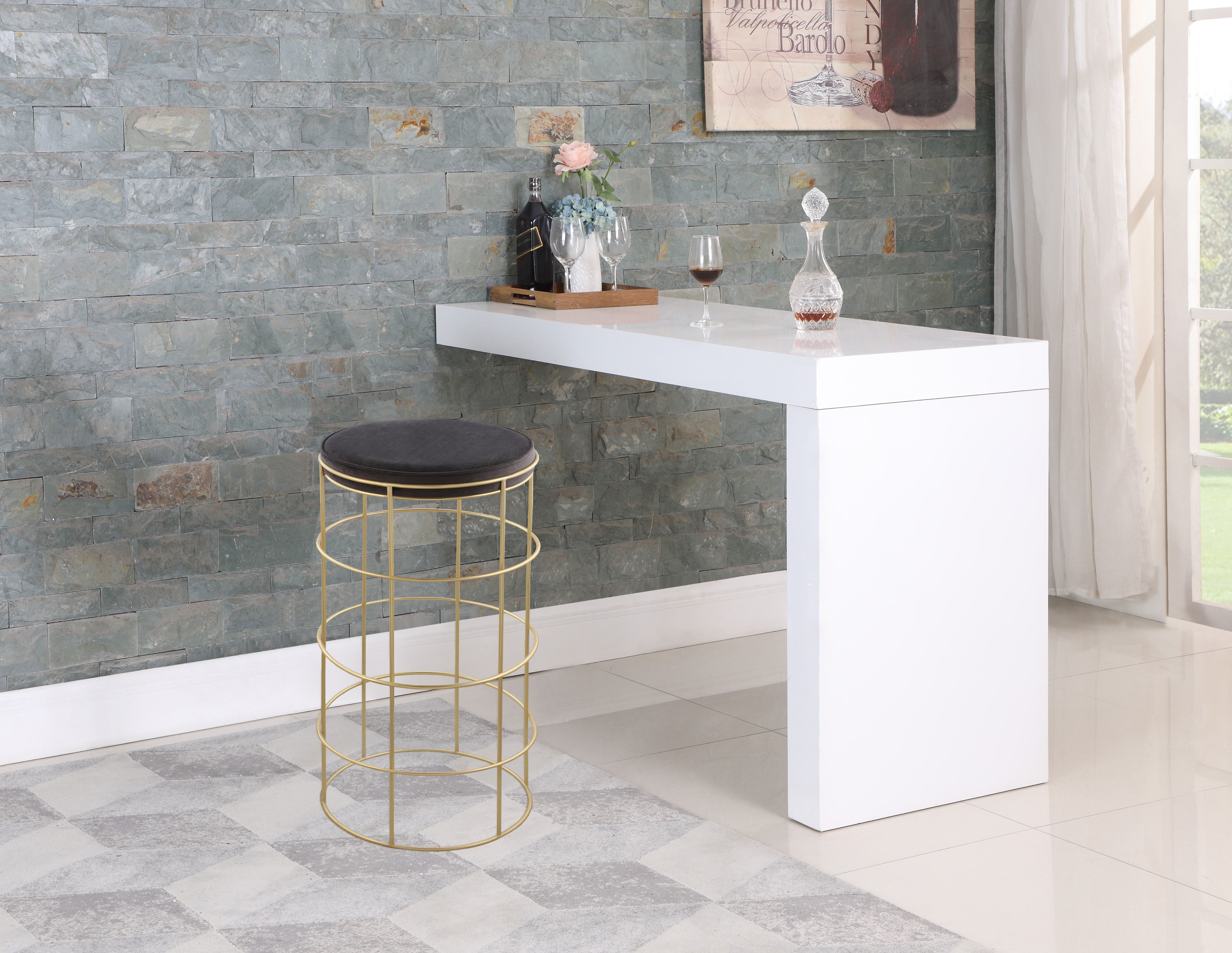 Rebar - Bar Stool - Premium Bar Height (28"-30") from Meridian Furniture - Just $262.50! Shop now at brett interiors